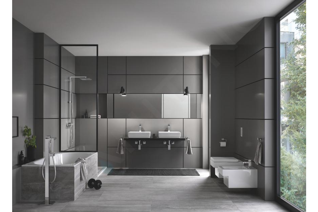 Внешняя часть смесителя для ванны GROHE Eurocube, хром (23672001)