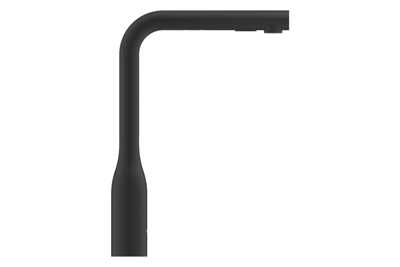 Смеситель для кухни GROHE Essence с вытяжным изливом 2jet, фантомный черный (30504KF0)