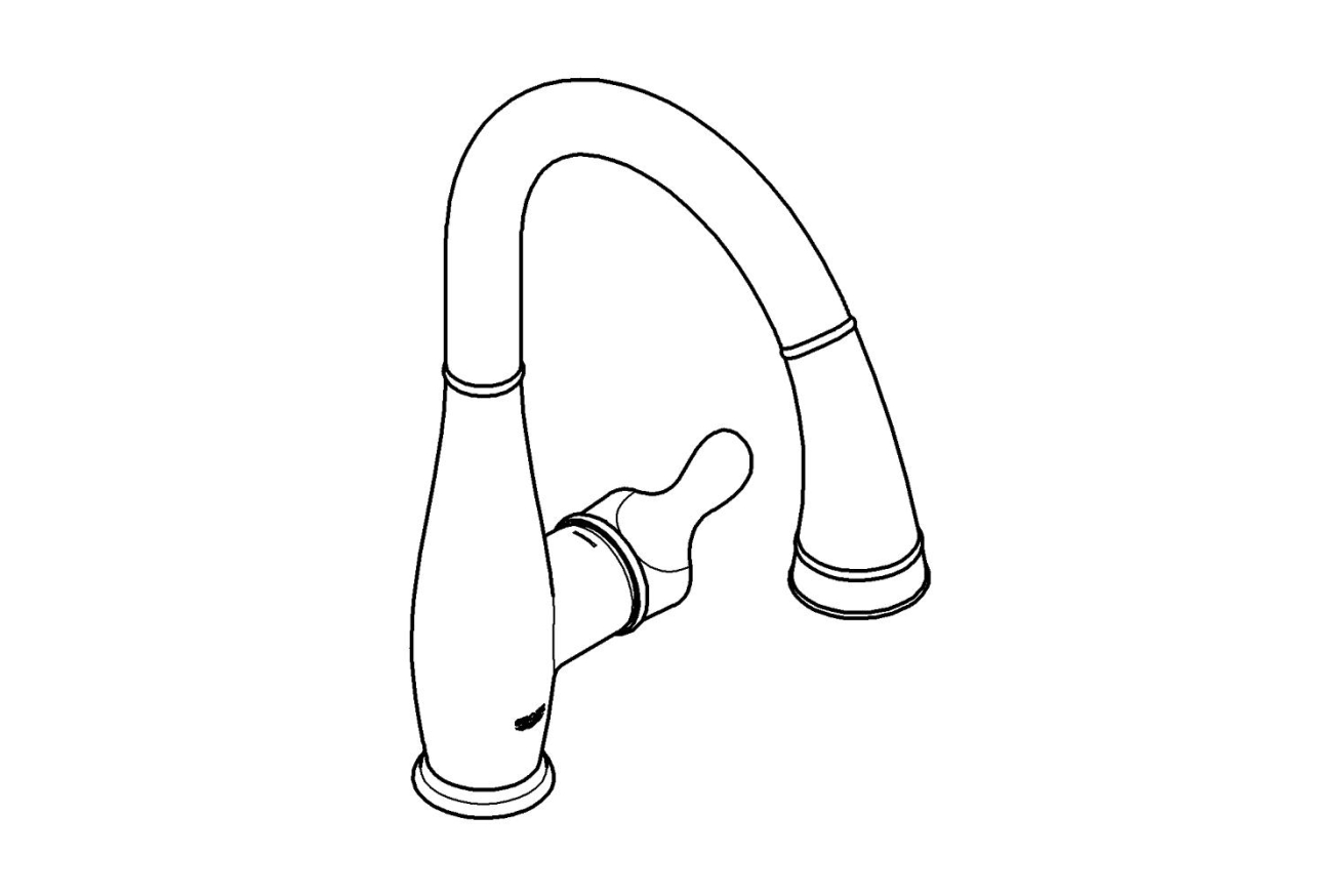 Смеситель для кухни GROHE Parkfield с вытяжным изливом, хром (30215001)