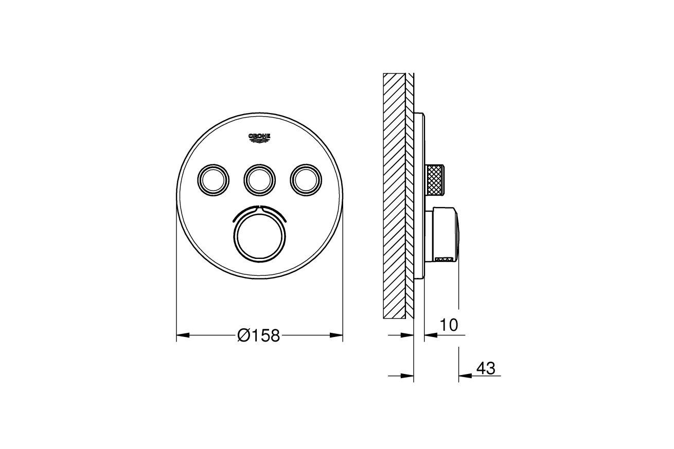Готовый комплект для душа GROHE Grohtherm SmartControl (NSB0136)