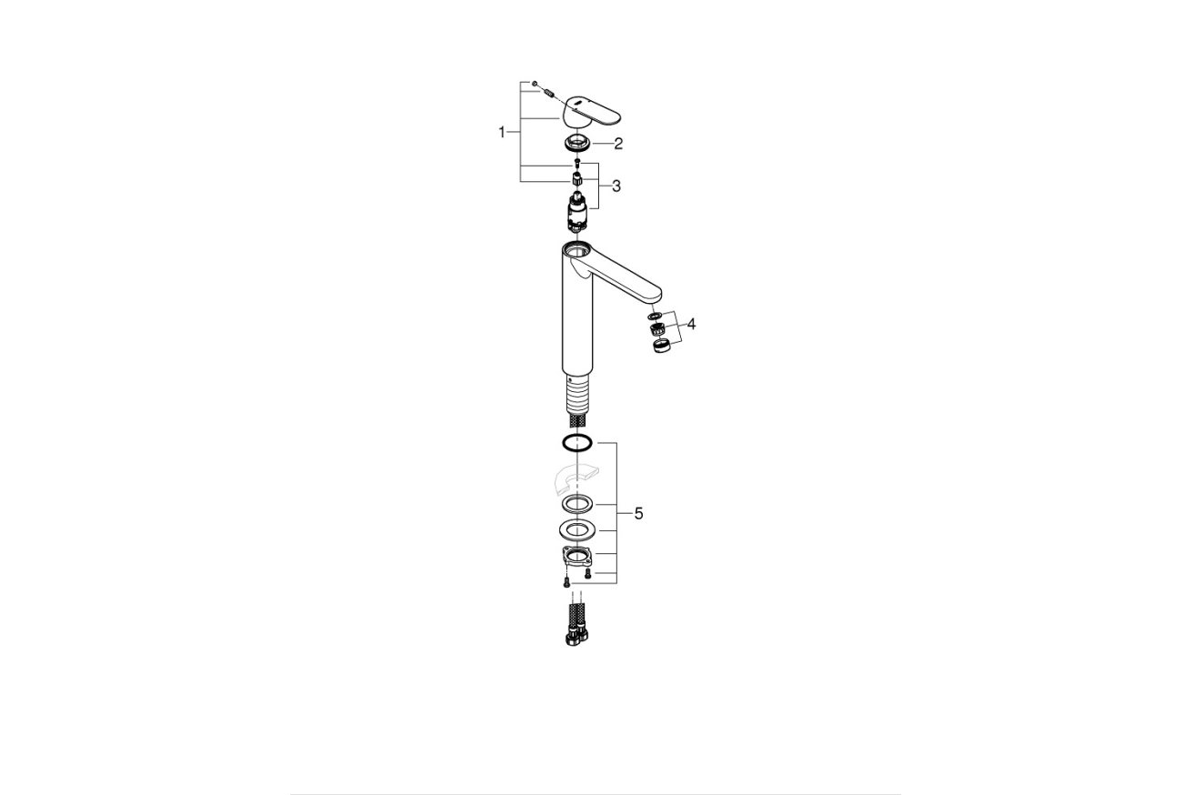 Смеситель для раковины GROHE Eurosmart Cosmopolitan, XL-size, хром (23921000)