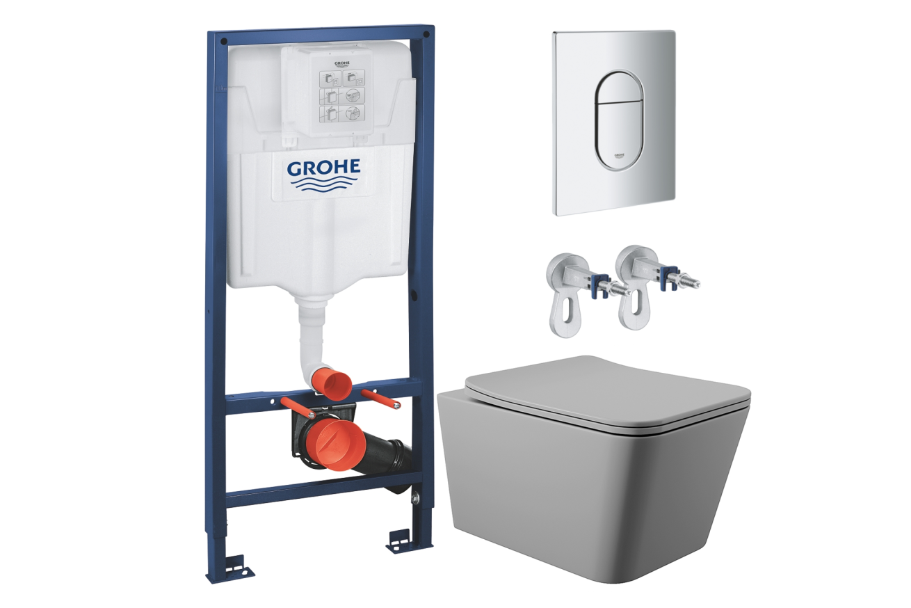 Комплект инсталляции GROHE Rapid SL NW0145/S с унитазом Aqueduto MACIO MAC0130 и раковиной Aqueduto ESPIRAL D400 ESP0130 (NW0405)