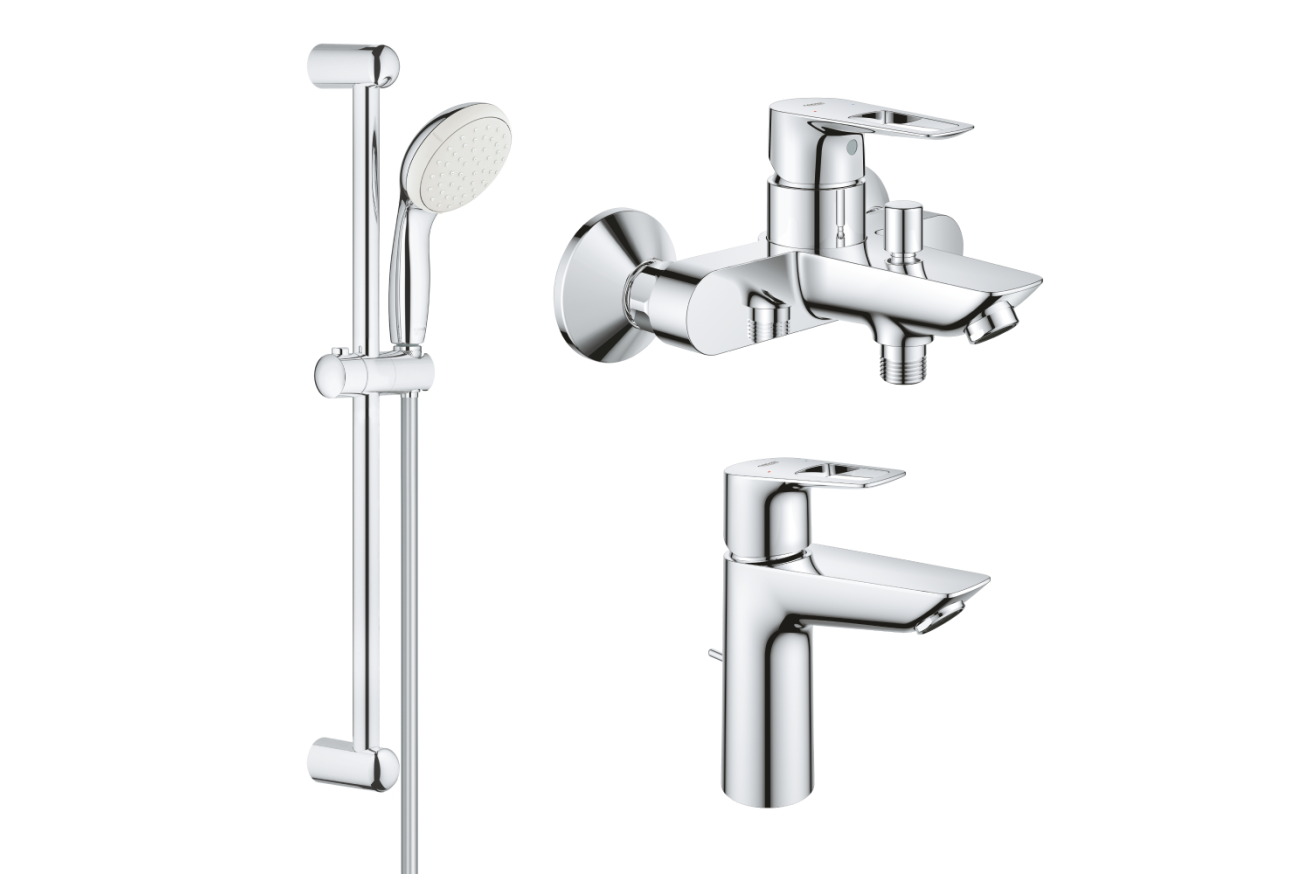 Комплект смесителей GROHE BauLoop с душевым гарнитуром, хром (NB0064/S)