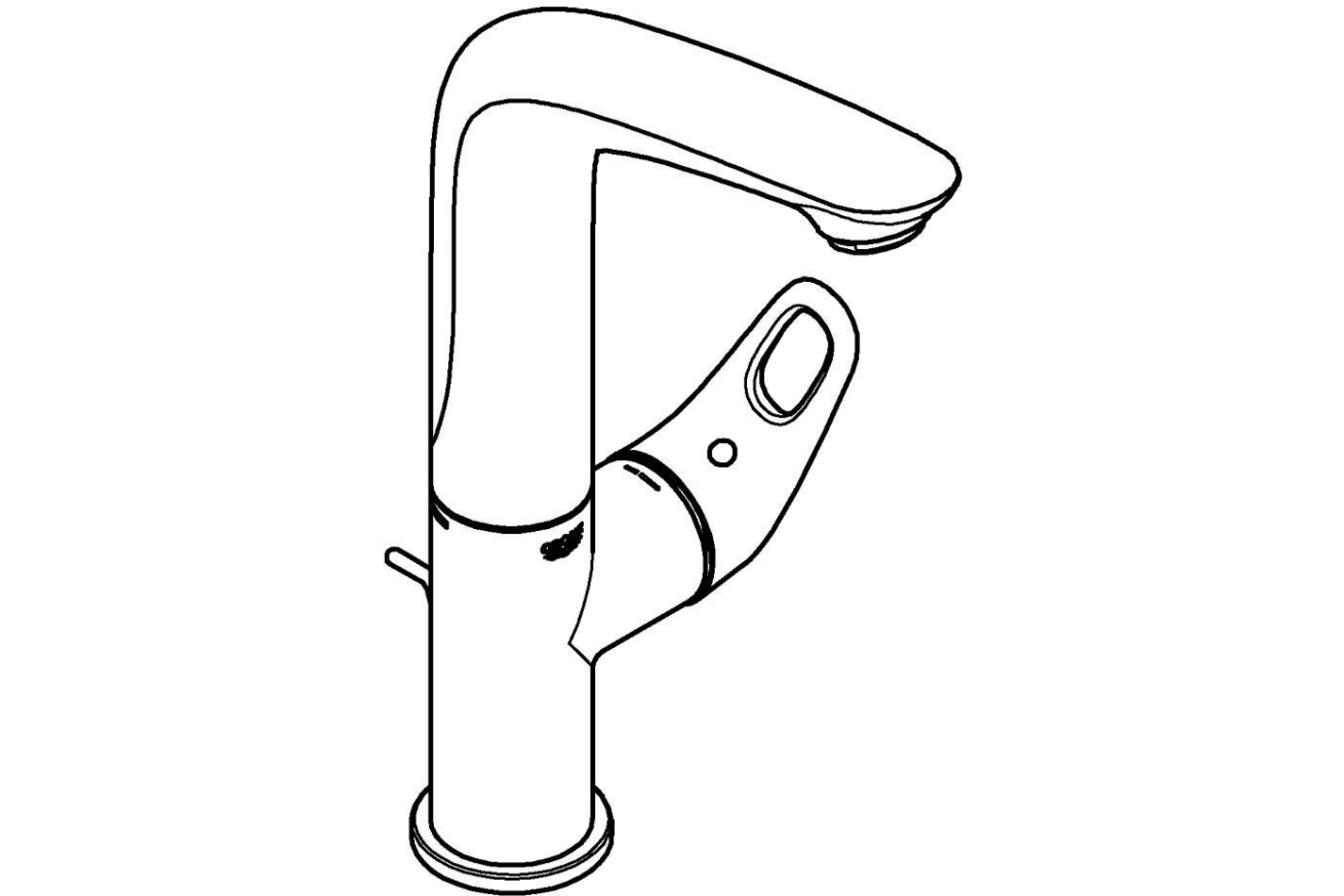 Смеситель для раковины GROHE Eurostyle, L-size, белая луна (23569LS3)