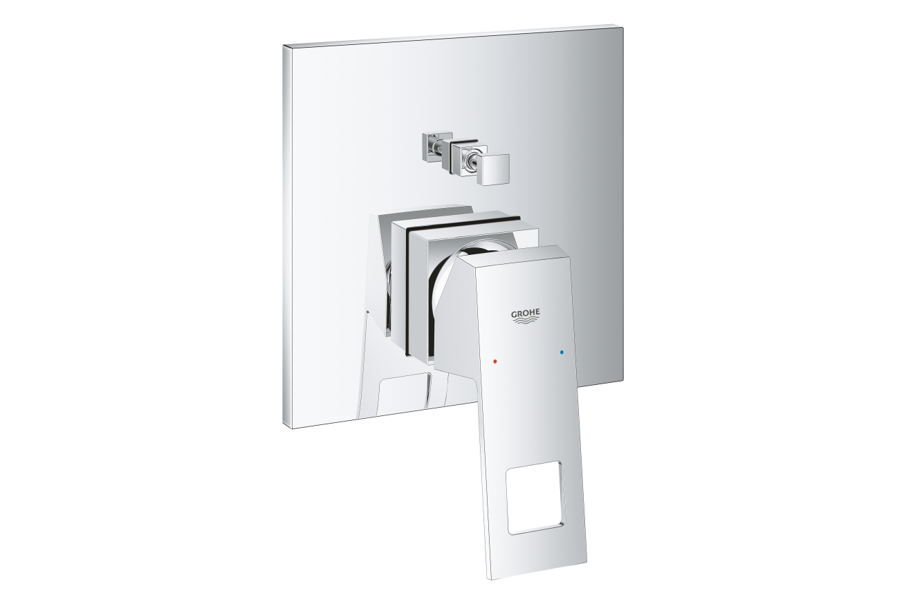 Внешняя часть смесителя для ванны GROHE Eurocube с переключателем на 2 положения, хром (24062000)