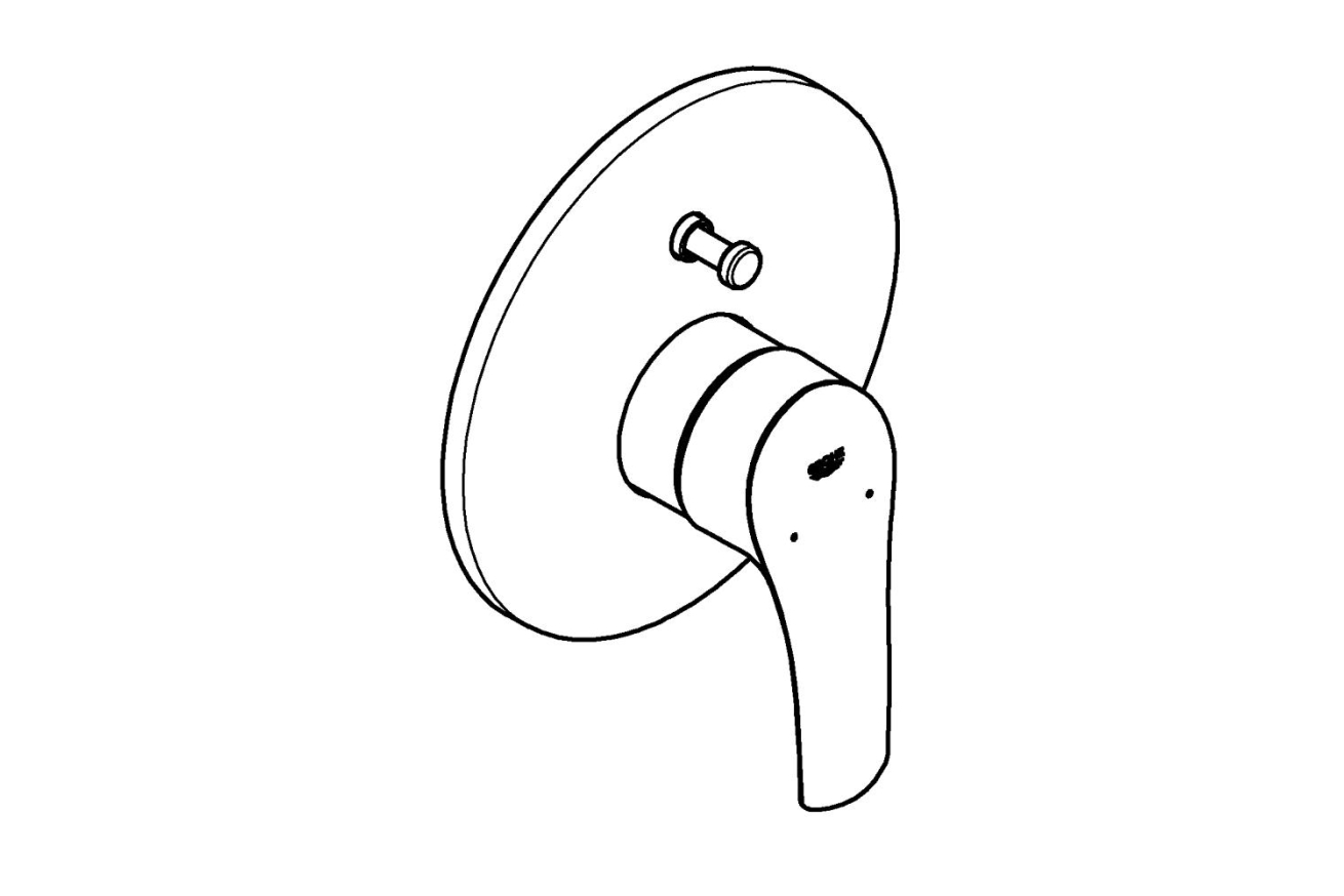 Внешняя часть смесителя для ванны GROHE Eurosmart, хром (19450003)