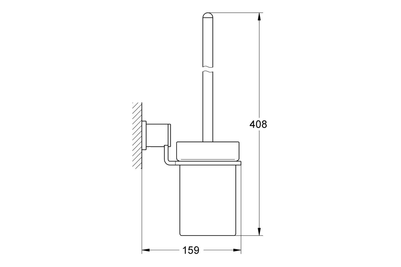 Туалетный ёршик GROHE Allure с держателем, хром (40340000)