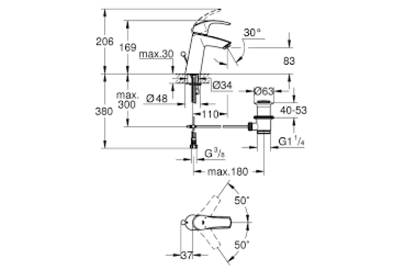Комплект смесителей GROHE Eurosmart, хром (NB0066/S)