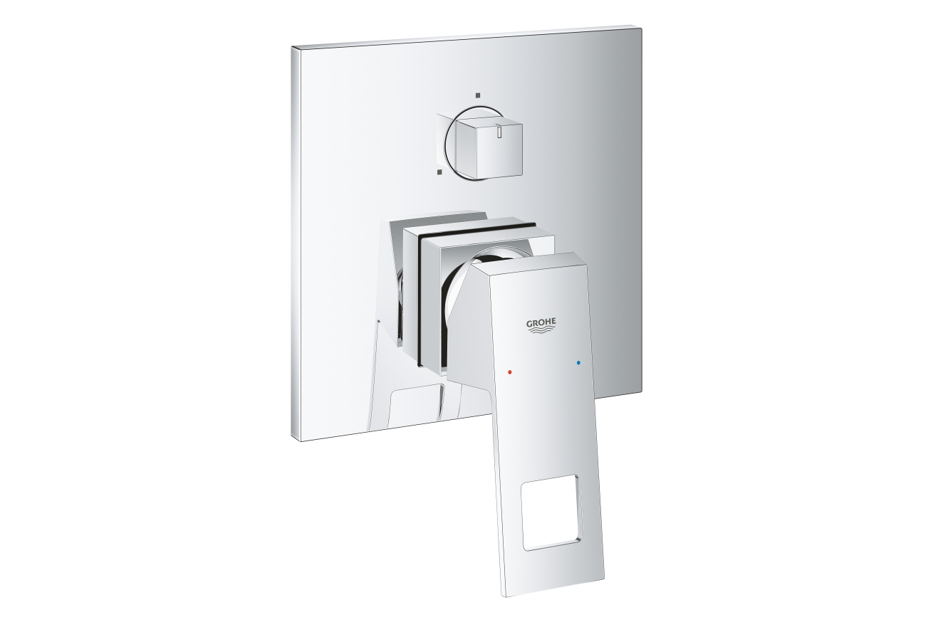 Внешняя часть смесителя для ванны GROHE Eurocube с переключателем на 3 положения, хром (24094000)
