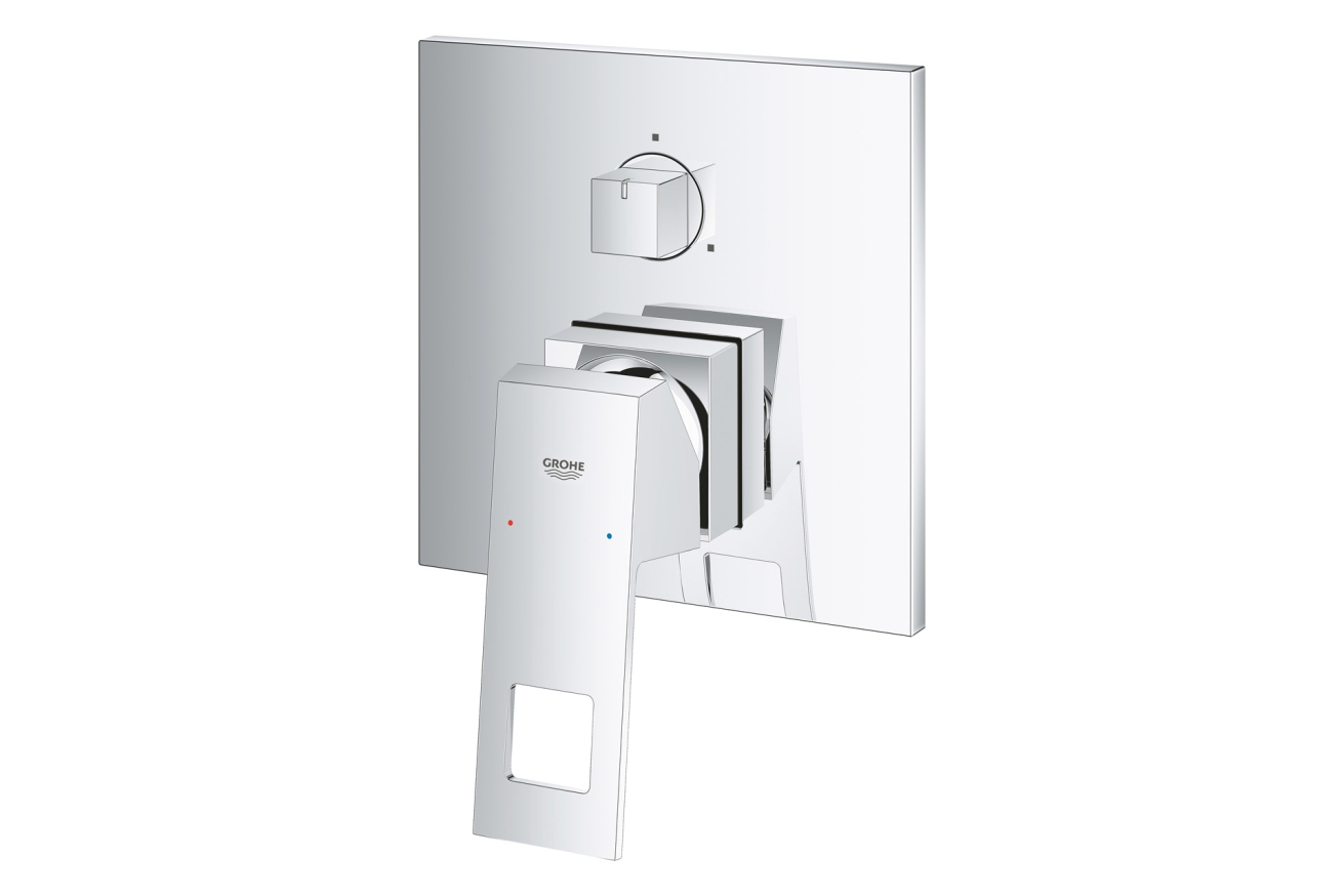 Внешняя часть смесителя для ванны GROHE Eurocube с переключателем на 3 положения, хром (24094000)