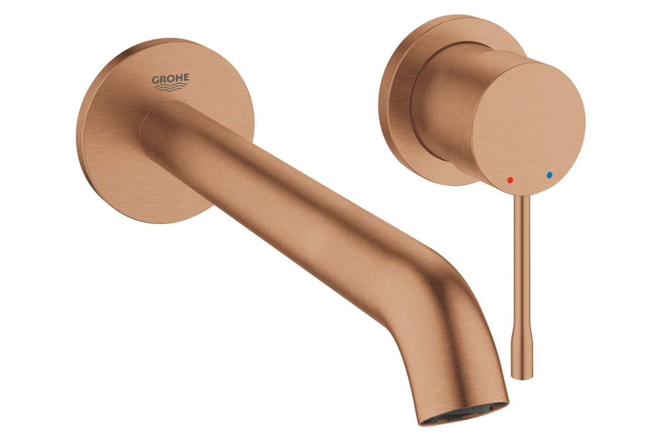 Внешняя часть смесителя для раковины GROHE Essence на 2 отверстия, L-Size, теплый закат матовый (19967DL1)