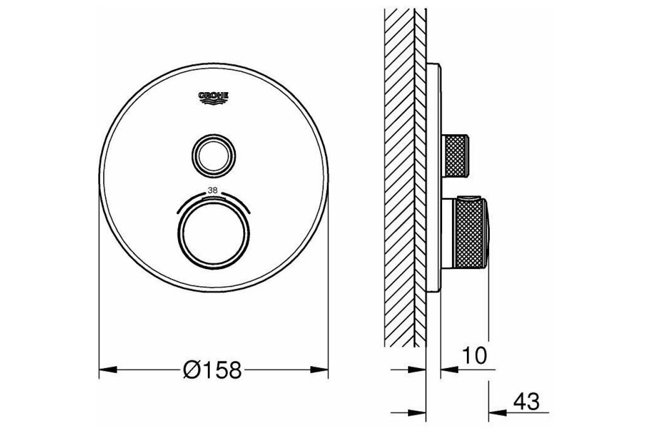 Готовый комплект GROHE Grohtherm SmartControl (SC0001)