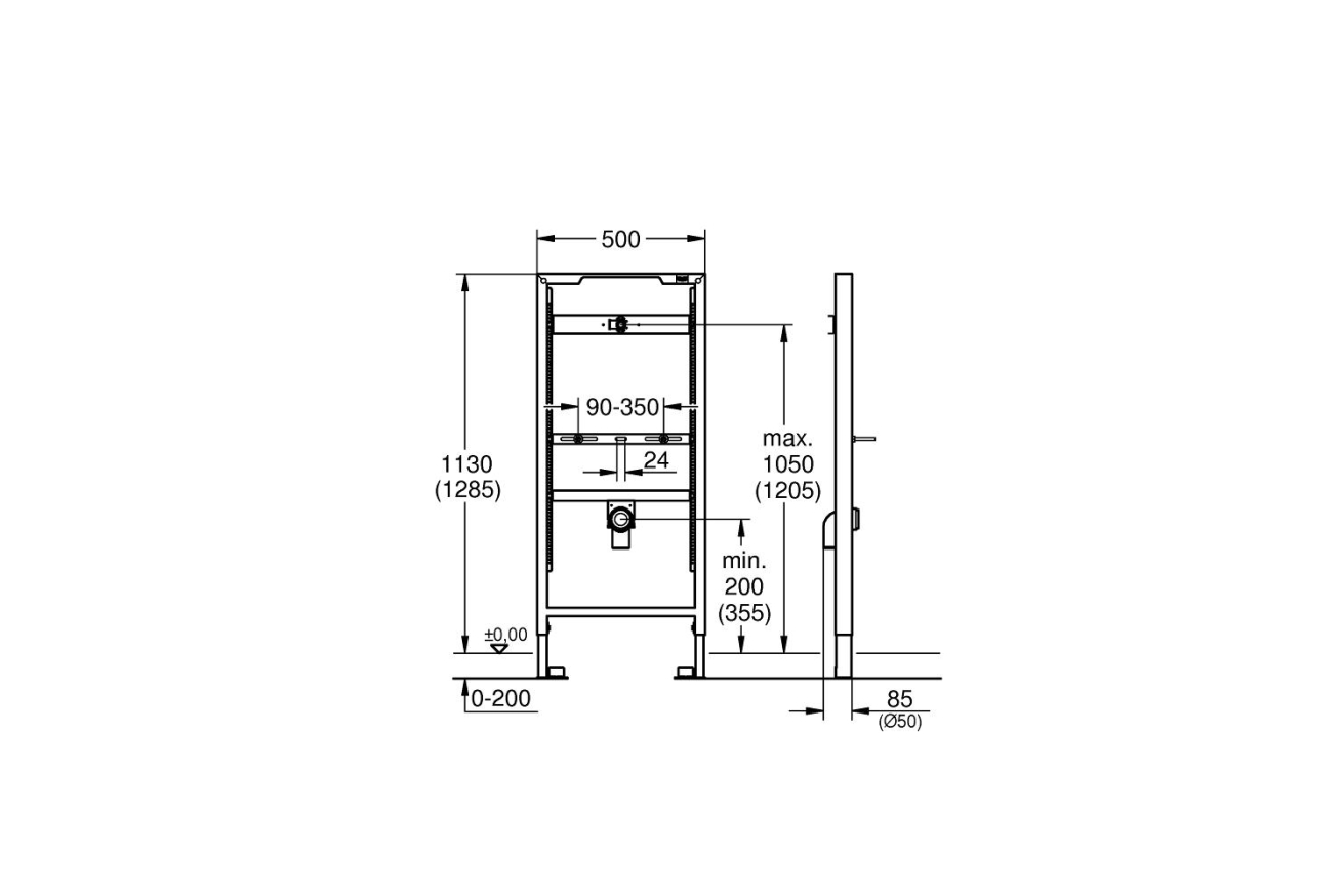 Система инсталляции для писсуара GROHE Rapid SL (38517001)