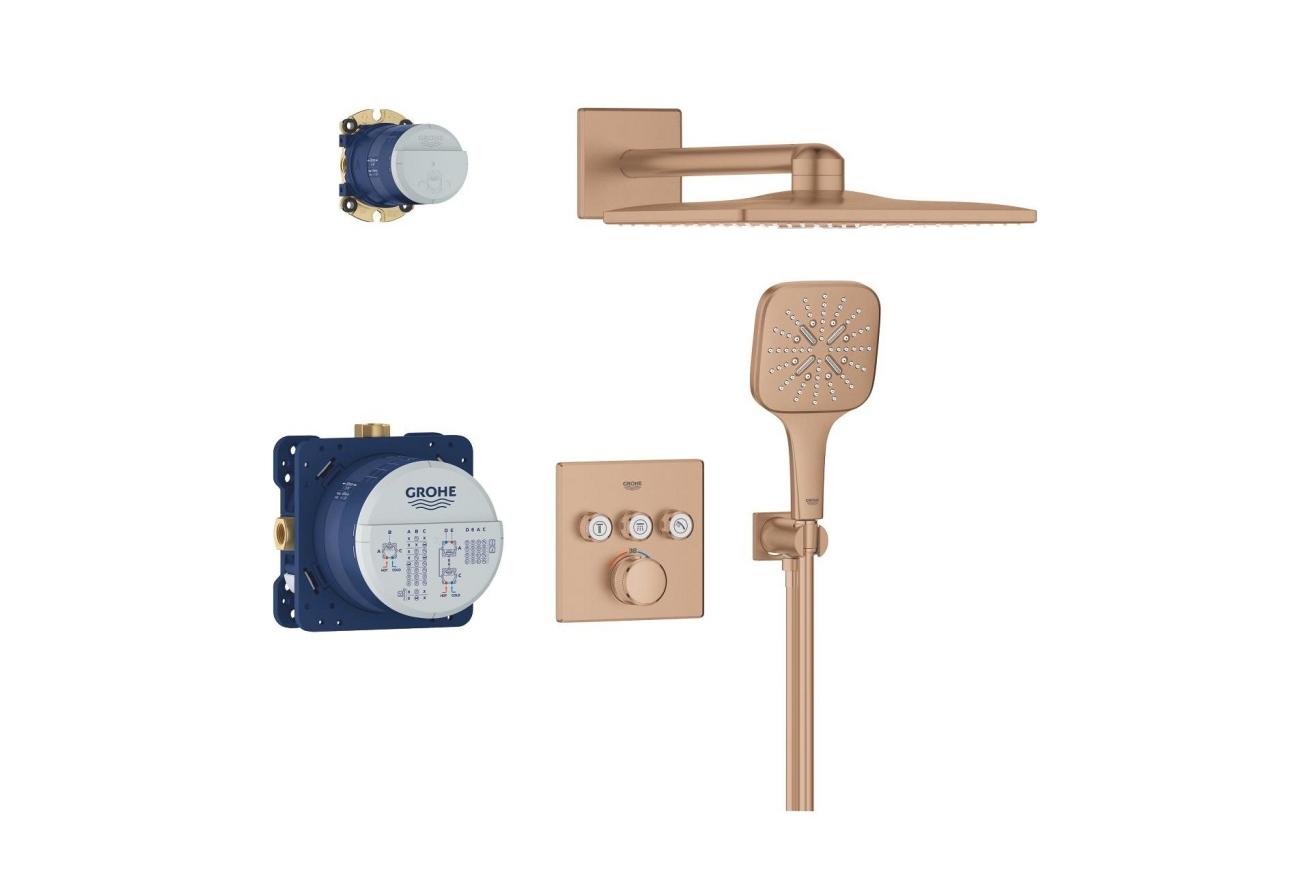 Душевая система GROHE Grohtherm SmartControl с термостатом для душа, теплый закат матовый (34864DL0)