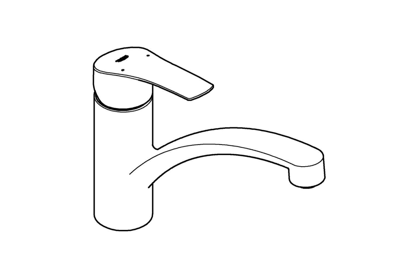 Смеситель для кухни GROHE Eurosmart, суперсталь (33281DC3)