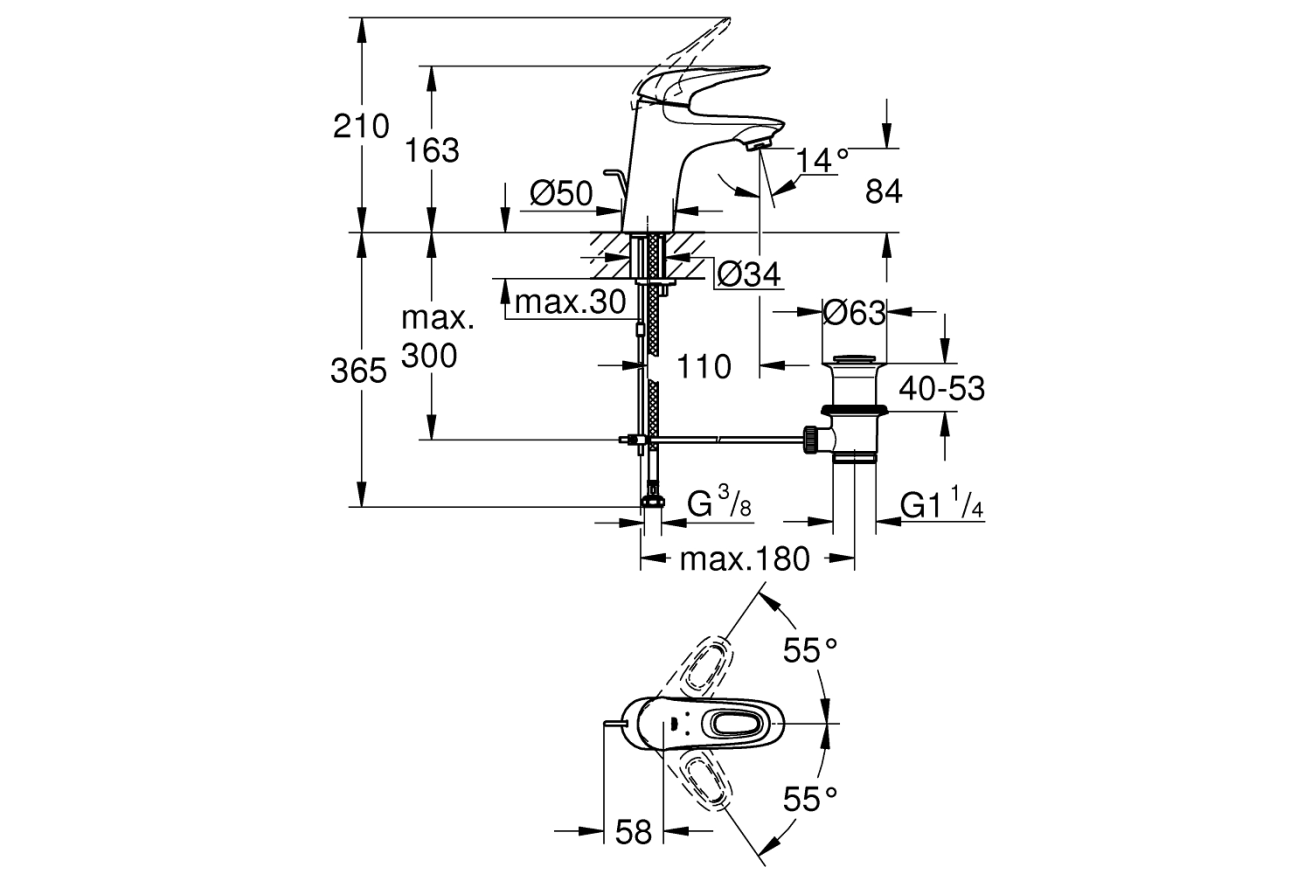 Готовый комплект для ванной комнаты GROHE Eurostyle, хром (NB0006)