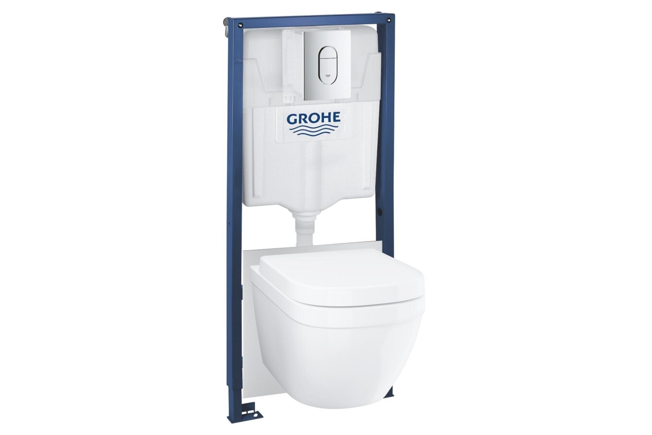 Комплект инсталляции GROHE Rapid SL с подвесным унитазом Euro Ceramic и сиденьем (36501000)