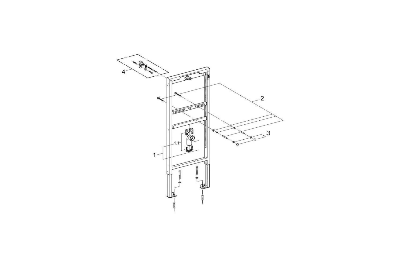 Система инсталляции для писсуара GROHE Rapid SL (38517001)