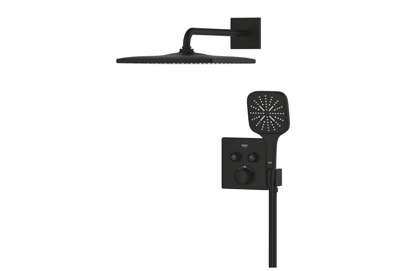Душевая система GROHE Grohtherm SmartControl с термостатом для душа, фантомный черный (34865KF0)