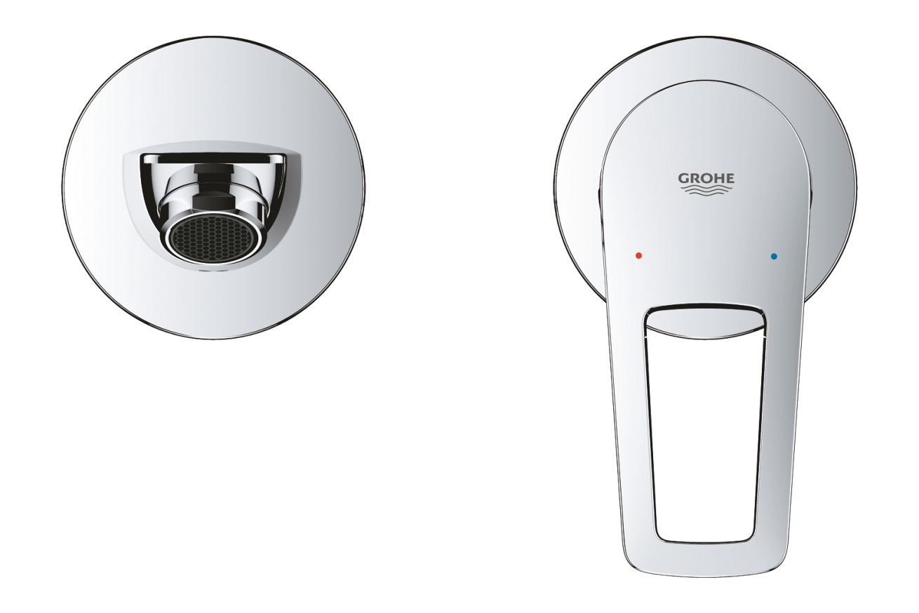 Смеситель для раковины GROHE BauLoop в комплекте с монтажной частью, хром (20289001)