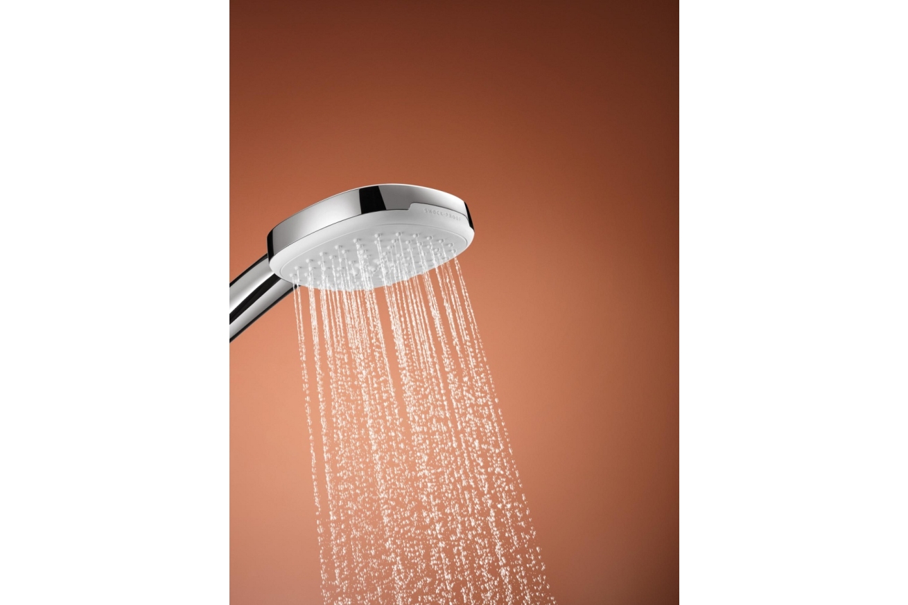 Душевой гарнитур GROHE Tempesta Cube 110 с мыльницей, 2 режима струи, душевая штанга 600 мм, 7,4 л/мин, хром (26907003)