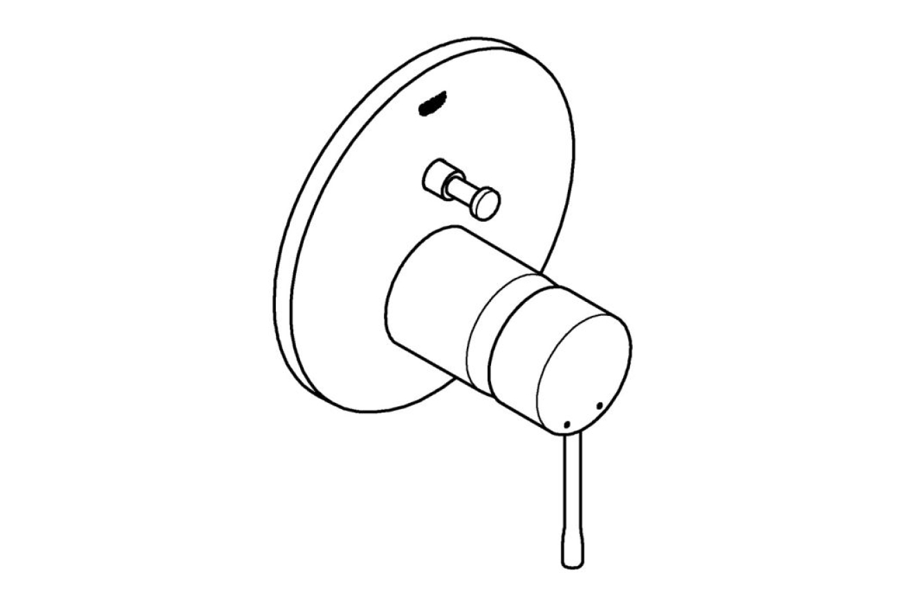 Внешняя часть смесителя для ванны GROHE Essence на 2 потребителя, хром (24167001)