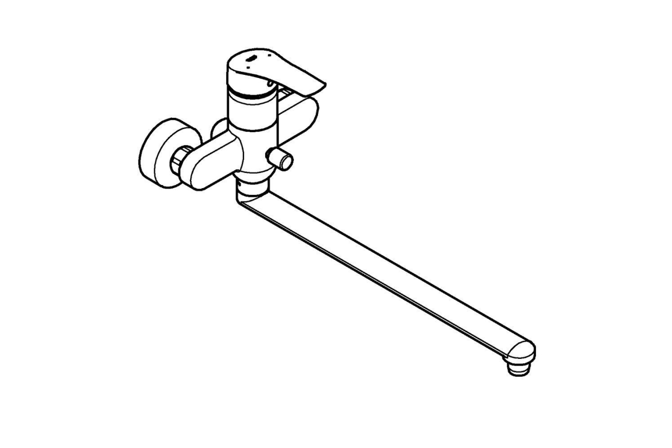 Смеситель для ванны GROHE Eurosmart, хром (23992003)