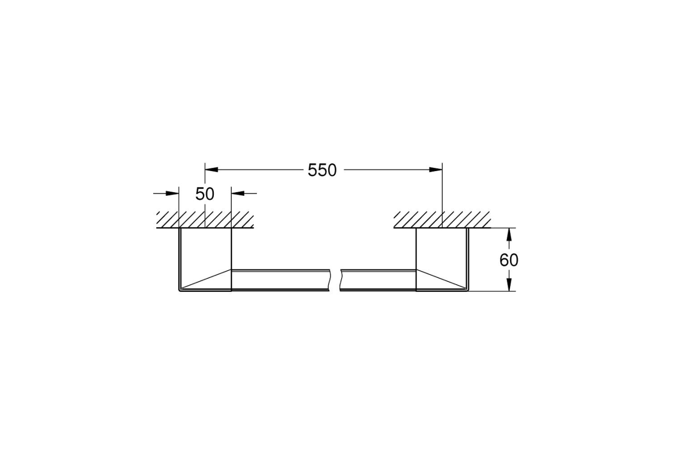 Ручка для ванной GROHE Selection Cube 600 мм, хром (40807000)