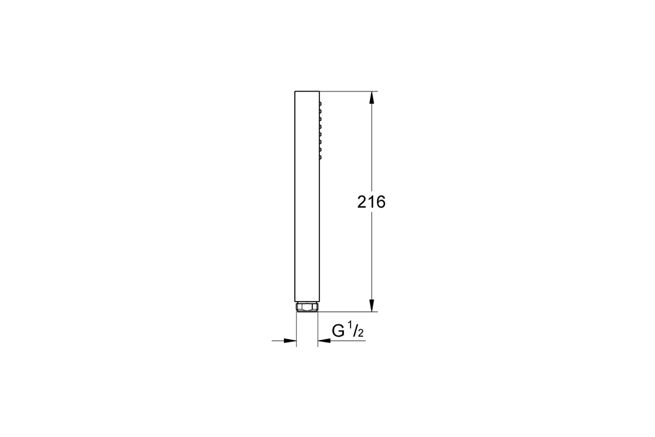Ручной душ GROHE Euphoria Cube+ Stick, 1 режим, суперсталь (27888DC0)