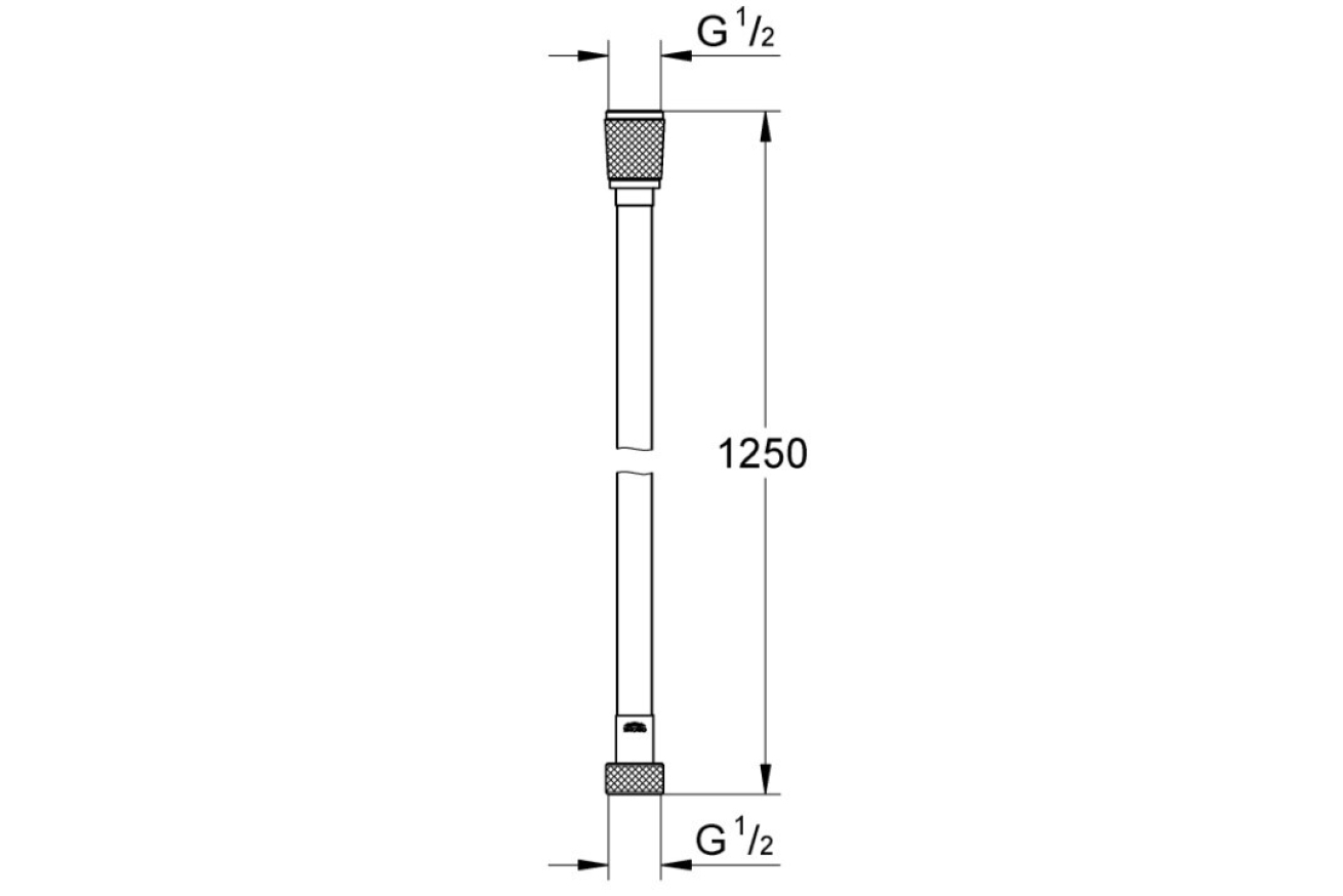 Душевой шланг GROHE Silverflex 1250 мм, с защитой от перекручивания, хром (28362001)