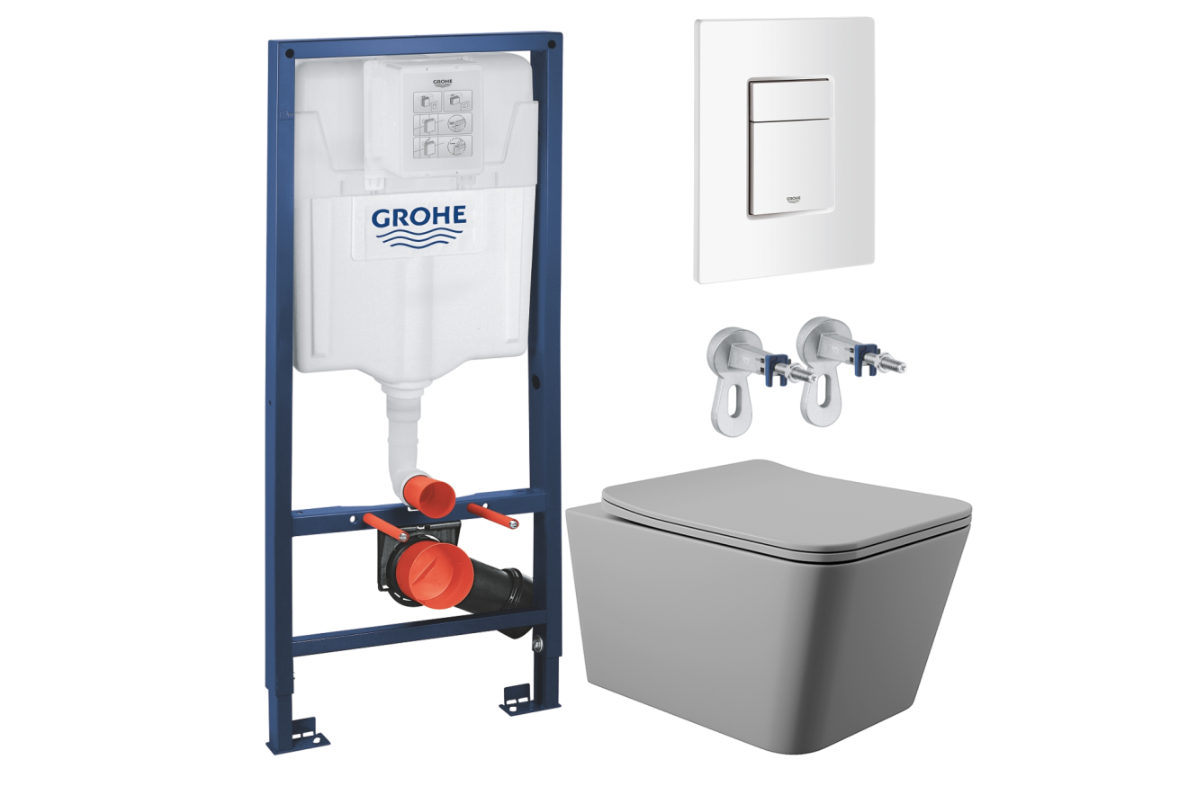 Комплект инсталляции GROHE Rapid SL 38772SH0 с унитазом Aqueduto MACIO MAC0130 и раковиной Aqueduto ESPIRAL D400 ESP0130 (NW0404)