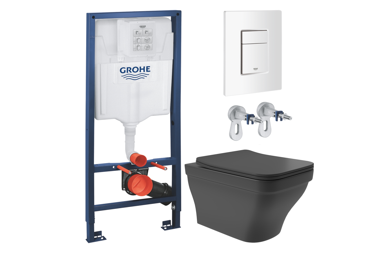 Комплект инсталляции GROHE Rapid SL 38772SH0 с унитазом Aqueduto ESTETA EST0140 и раковиной Aqueduto ESPIRAL D400 ESP0140 (NW0412)