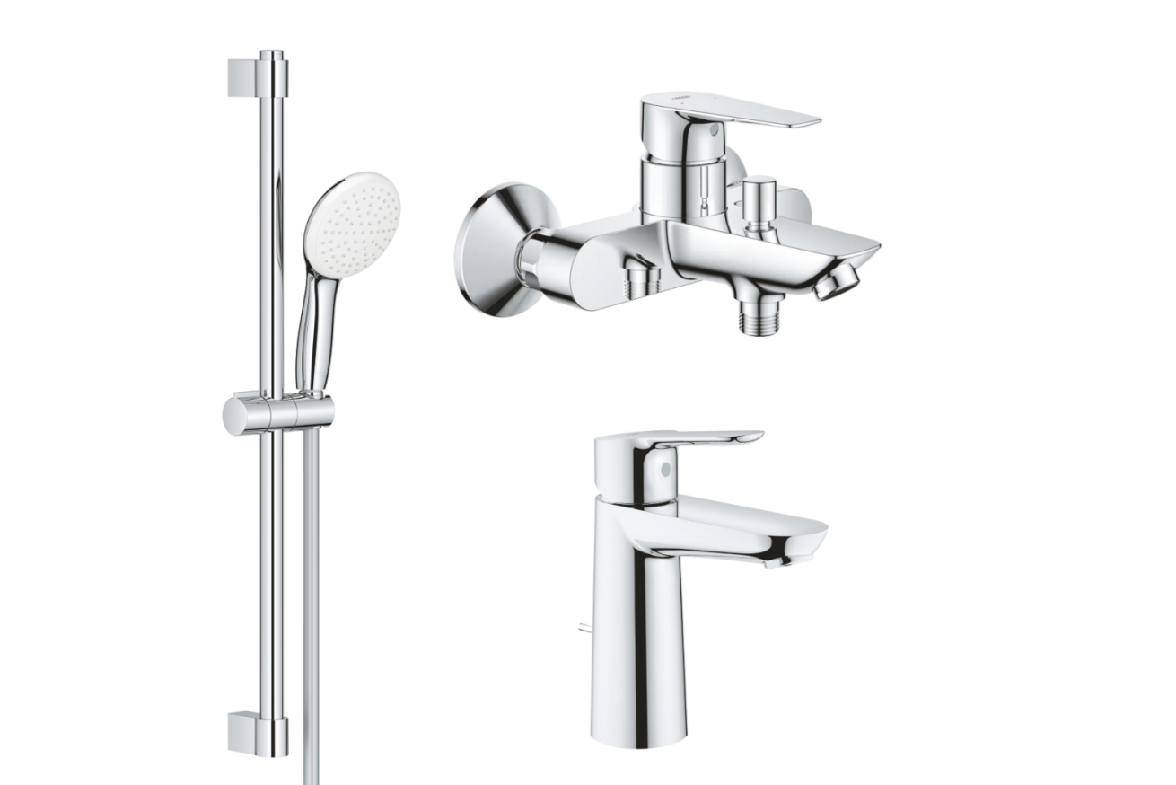 Набор для ванны GROHE BauEdge, хром, (NB0074)