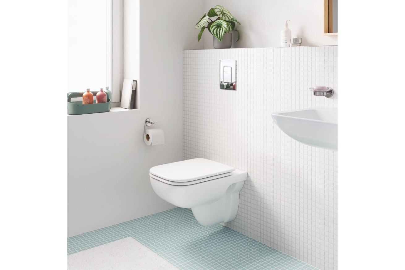 Унитаз подвесной безободковый GROHE Bau Edge, альпин-белый (39809000)