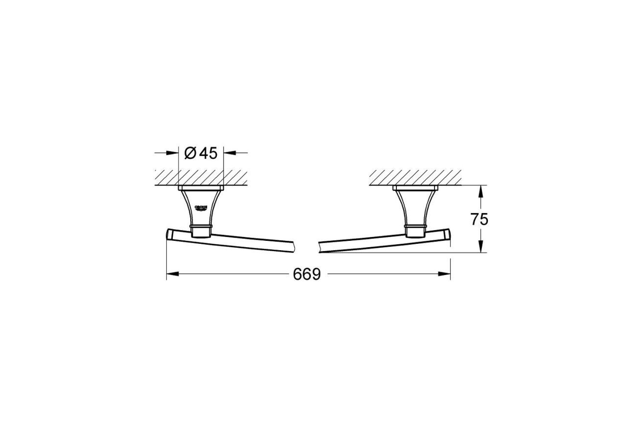 Держатель для полотенца GROHE Grandera 600 мм, хром (40629000)