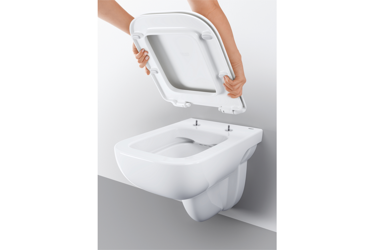 Унитаз подвесной безободковый GROHE Bau Edge, альпин-белый (39809000)