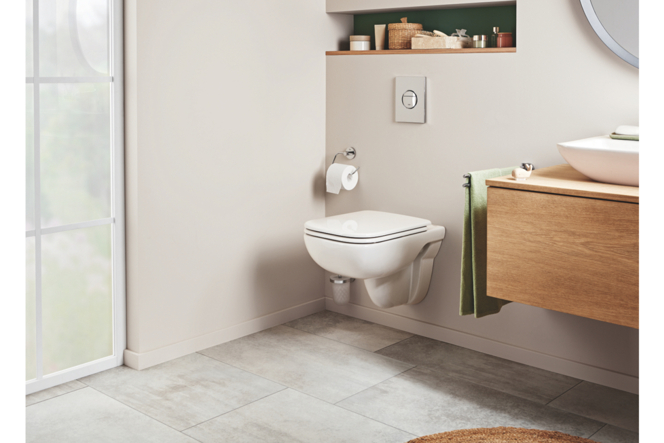Унитаз подвесной безободковый GROHE Bau Edge, альпин-белый (39809000)