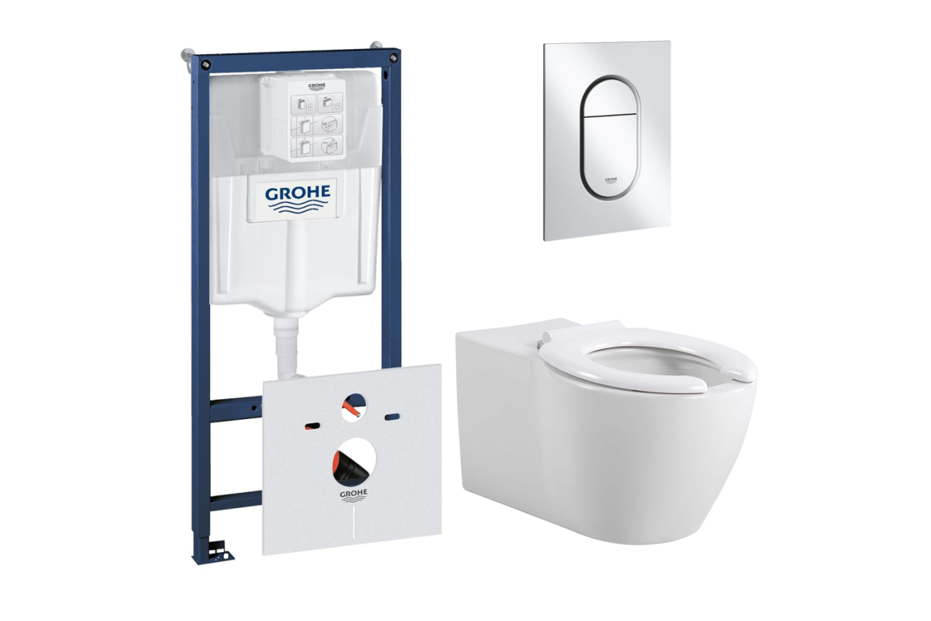 Комплект инсталляции GROHE NW0145/S с унитазом AQUATEK для людей с ограниченными возможностями (NW0537)