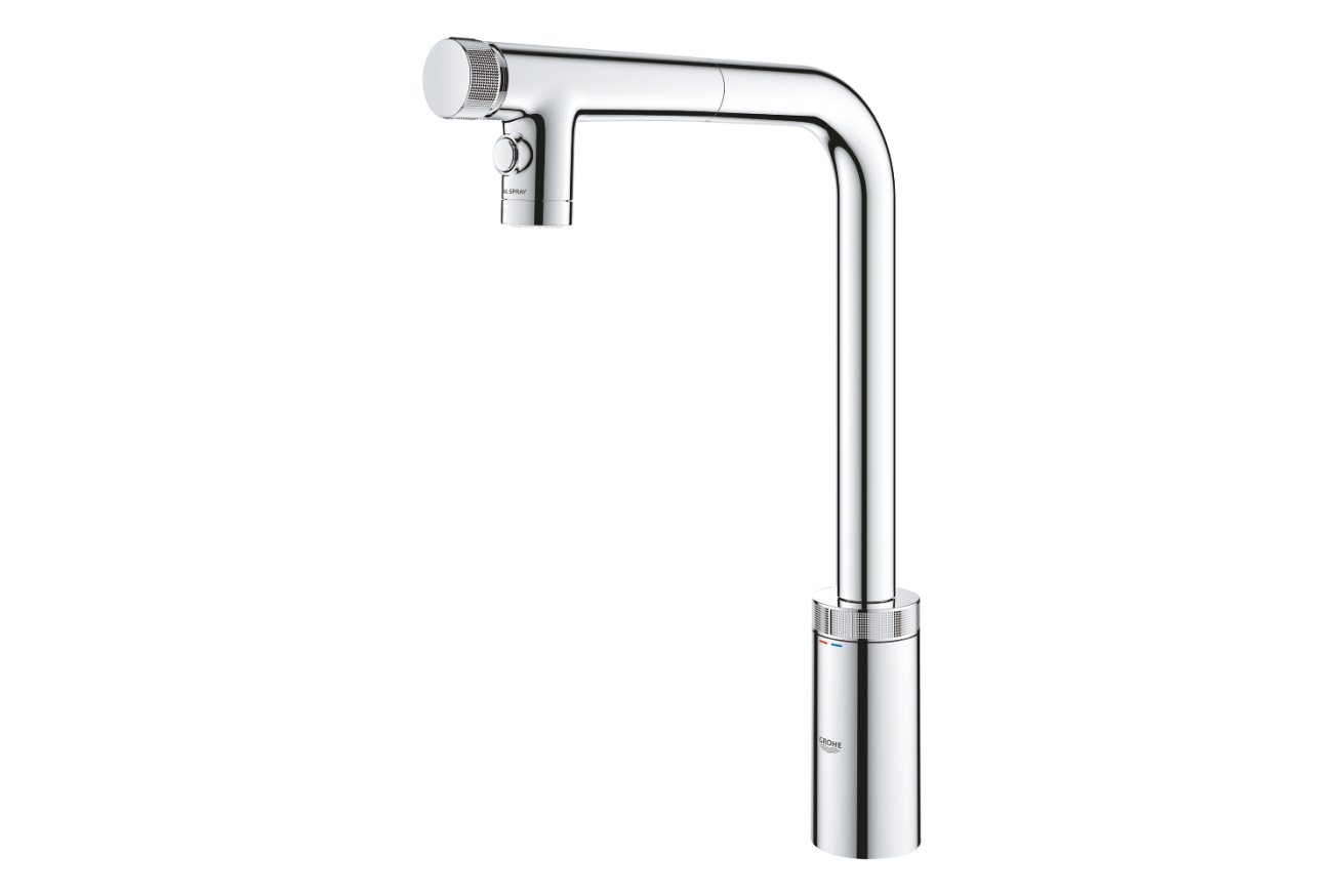 Смеситель для кухни GROHE Minta SmartControl с вытяжным изливом 2jet, хром (31889000)