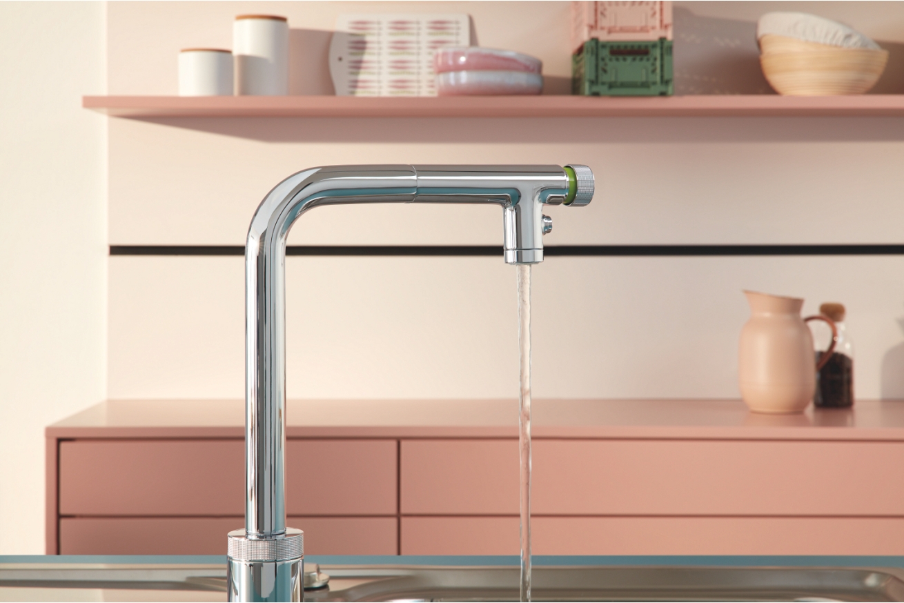 Смеситель для кухни GROHE Minta SmartControl с вытяжным изливом 2jet, хром (31889000)