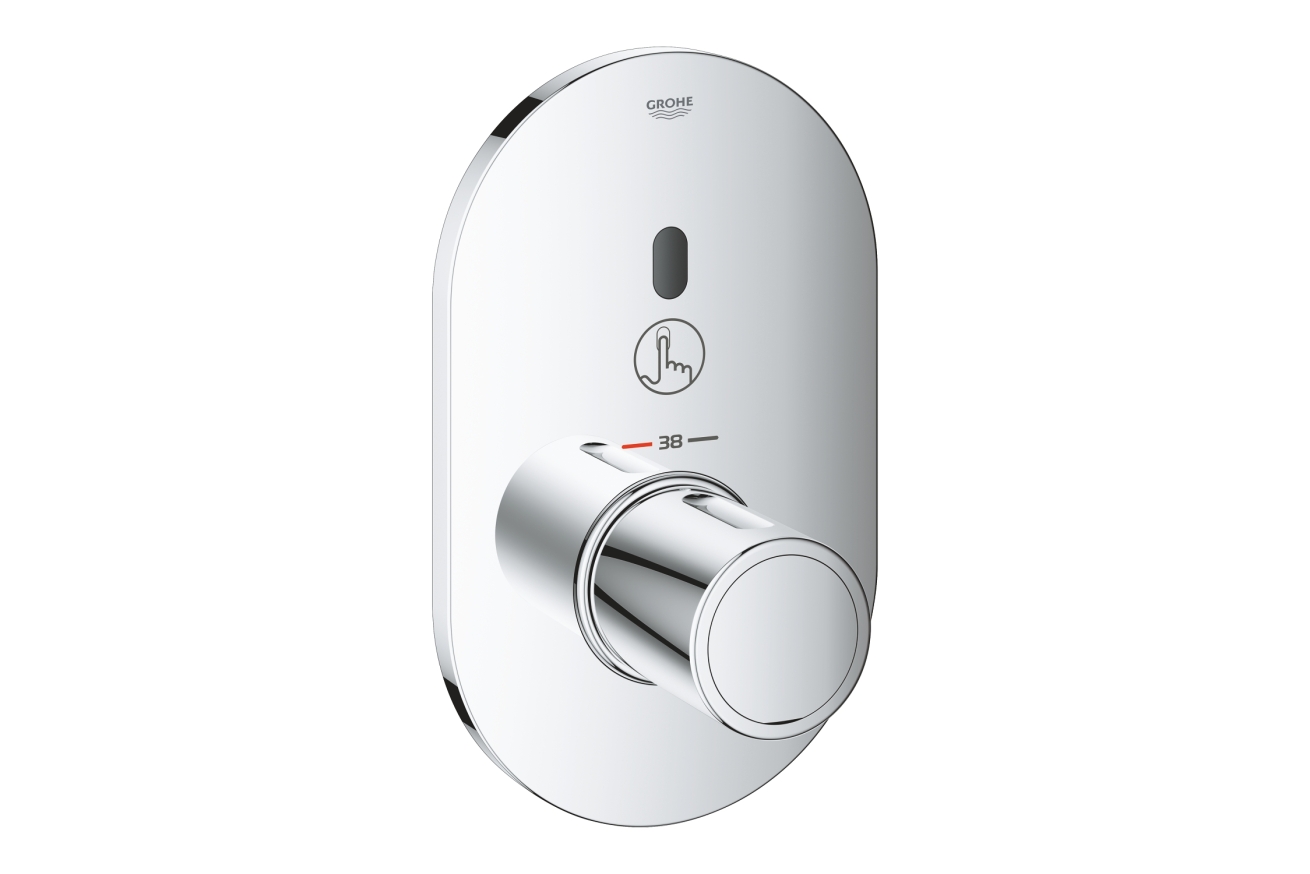 Внешняя часть термостата для душа GROHE Eurosmart Cosmopolitan E инфракрасный, хром (36456000-DP) ПОВРЕЖДЕНА УПАКОВКА