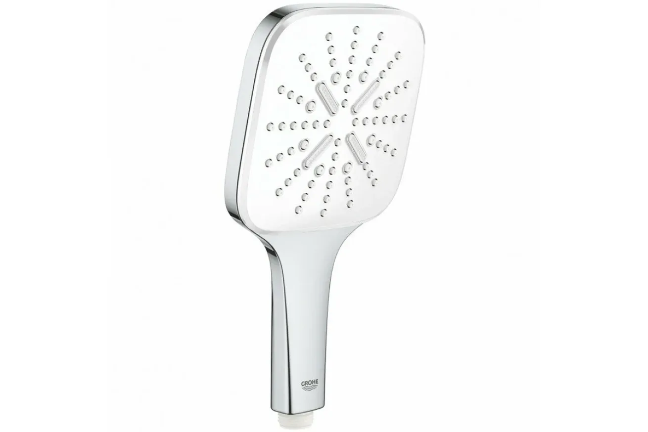 Ручной душ GROHE Rainshower SmartActive 130 Cube, 15 л/мин, 3 режима, хром/белый (26551LS0)