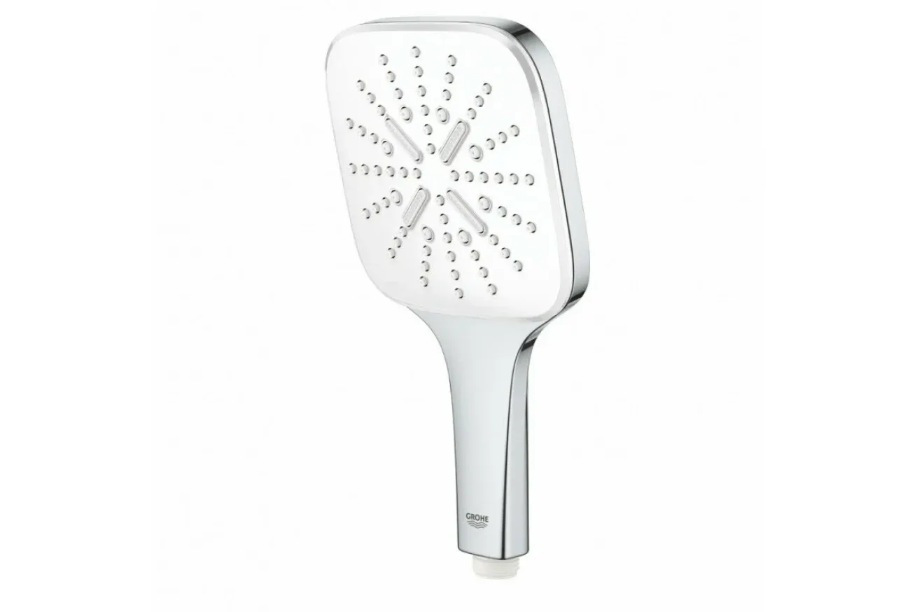 Ручной душ GROHE Rainshower SmartActive 130 Cube, 15 л/мин, 3 режима, хром/белый (26551LS0)