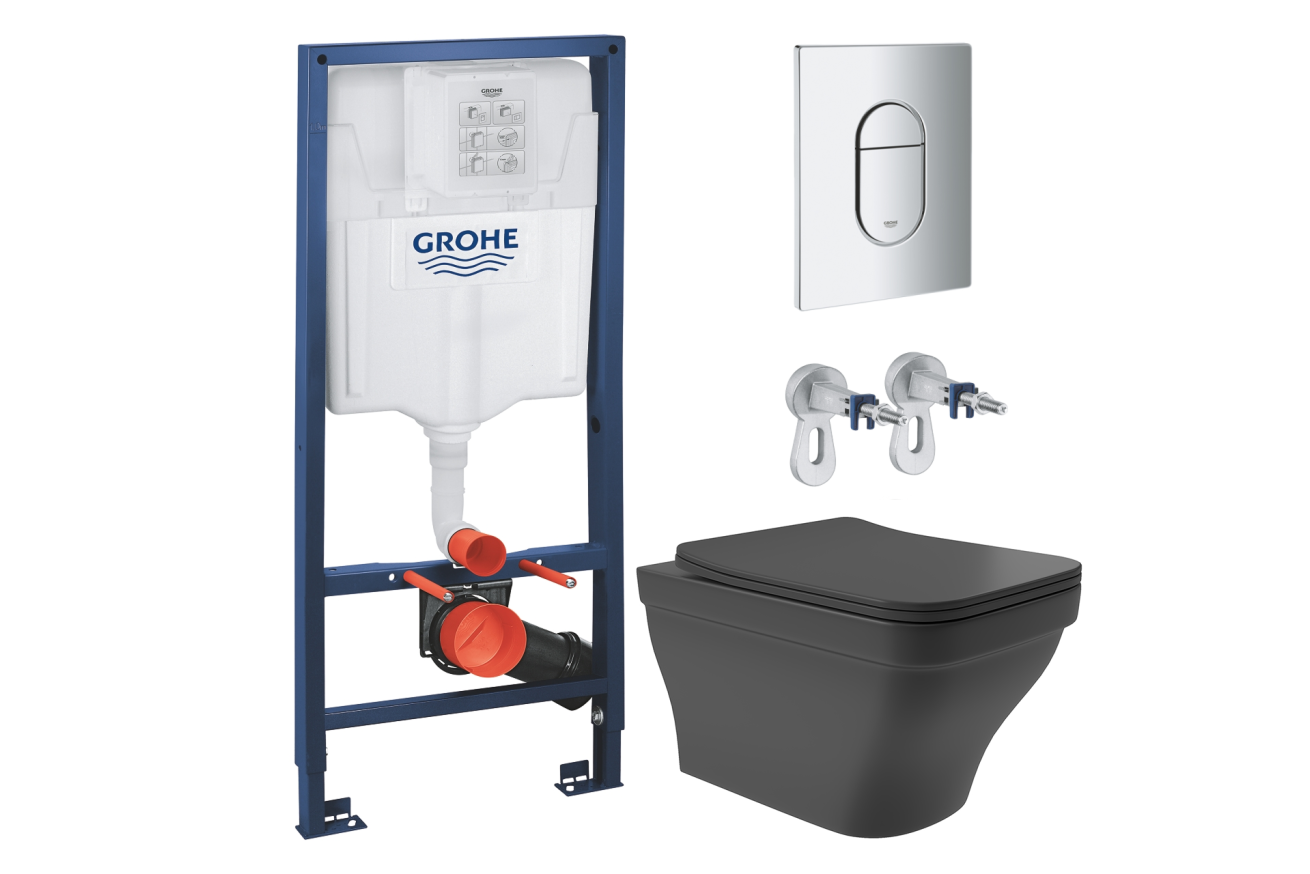 Комплект инсталляции GROHE Rapid SL NW0145/S с унитазом Aqueduto ESTETA EST0140 и раковиной Aqueduto ESPIRAL D400 ESP0140 (NW0413)