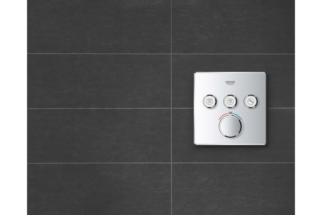 Внешняя часть термостата для ванны и душа GROHE Grohtherm SmartControl на 3 потребителя, хром (29126000)