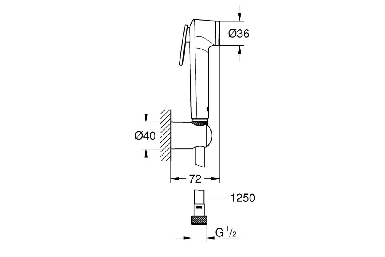Душевой набор GROHE Tempesta-F, холодный рассвет матовый (27513GN1)