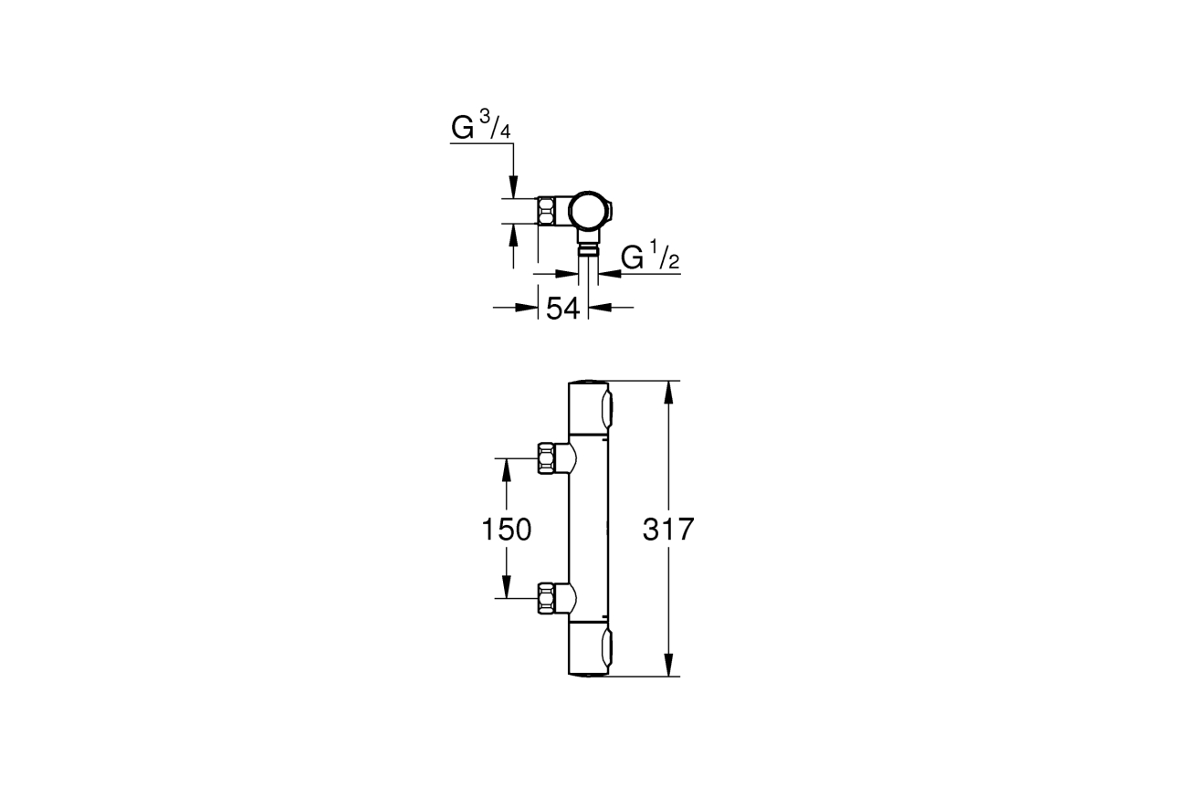 Термостат для душа GROHE Grohtherm 500, хром (34794000)