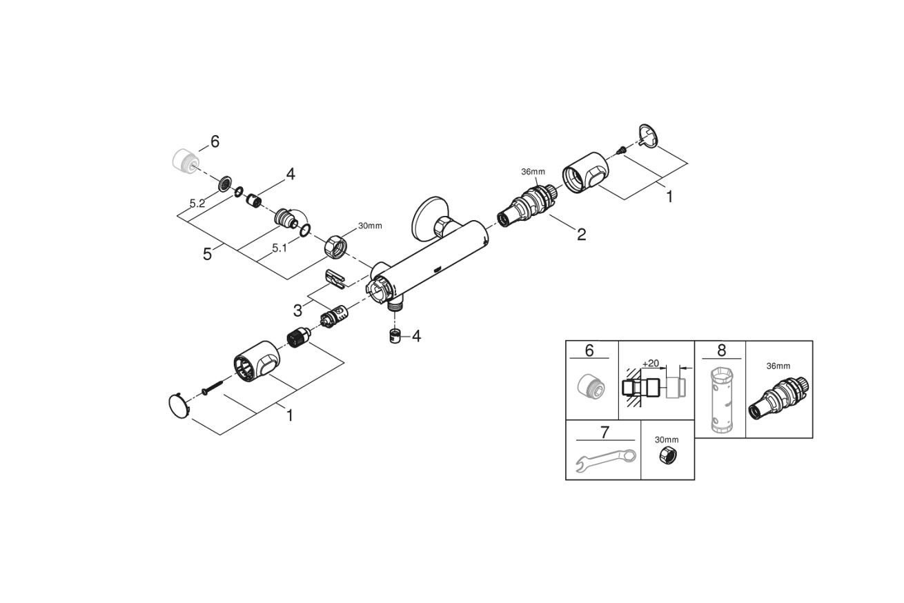 Термостат для душа GROHE Grohtherm 500, хром (34794000)