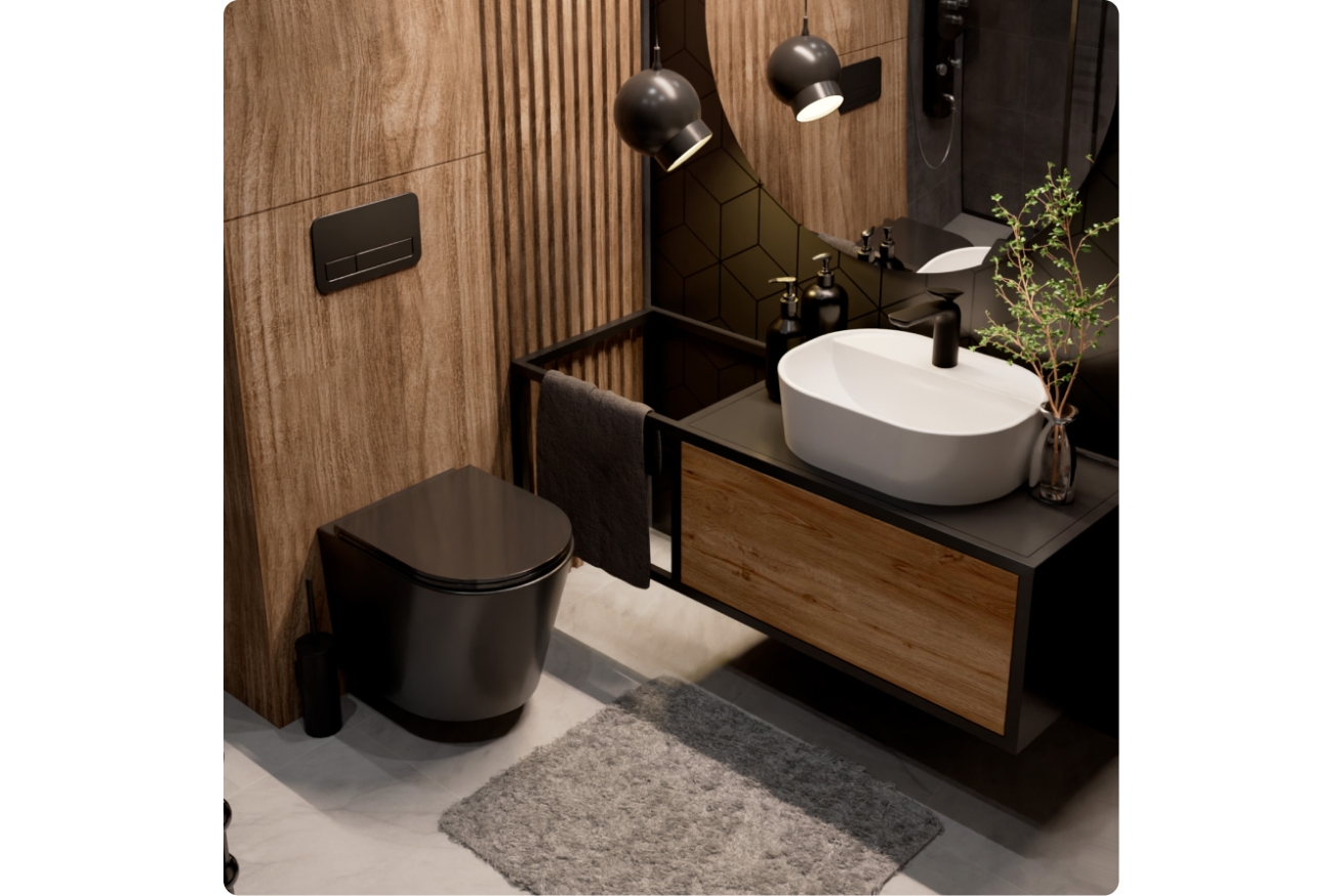 Комплект инсталляции GROHE Rapid SL 38775001 с унитазом AQUAme AQM2001MB и сиденьем с микролифтом (NW0306)