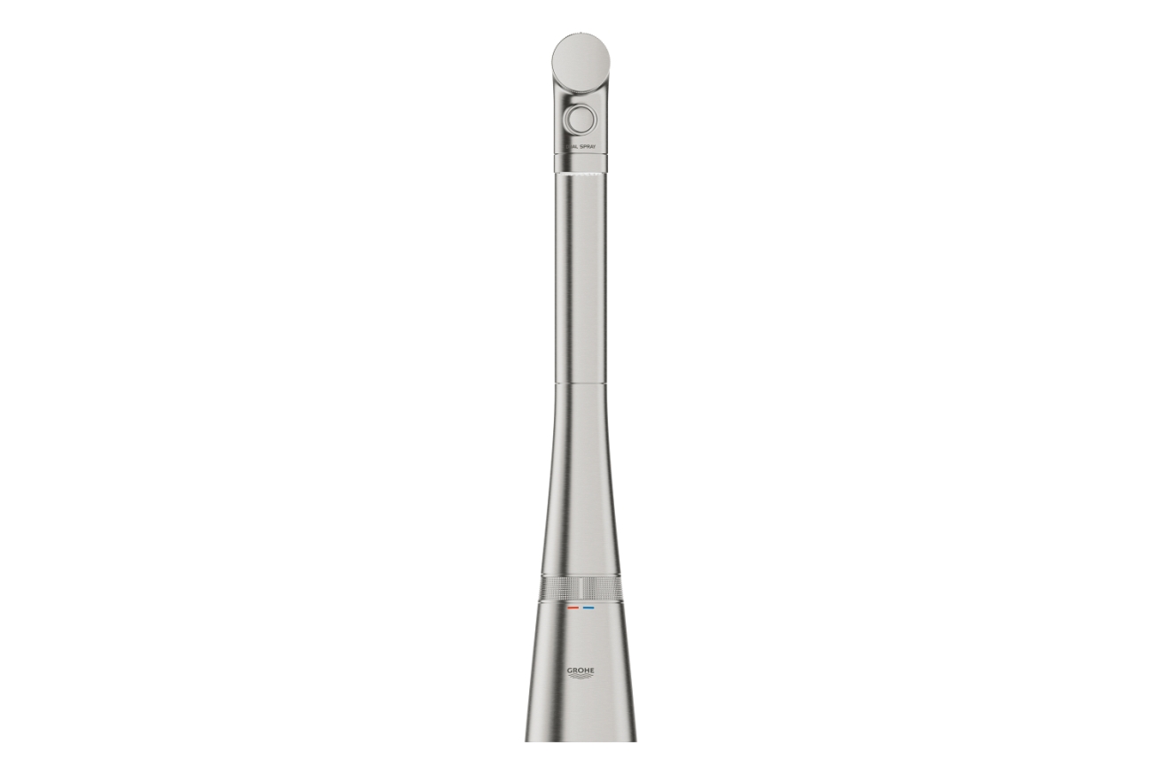 Смеситель для кухни GROHE Zedra SmartControl с вытяжным изливом 2jet, суперсталь (31886DC0)